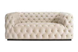 Frankfurt Two Seat Sofa – Chalk – Black Base - thumbnail 1