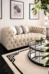 Frankfurt Two Seat Sofa – Chalk – Black Base - thumbnail 5