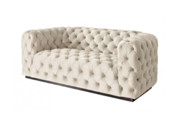 Frankfurt Two Seat Sofa – Chalk – Black Base - thumbnail 2
