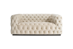 Frankfurt Two Seat Sofa – Chalk – Black Base