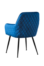 Watson Carver Chair Ink Blue with Black Legs - thumbnail 4