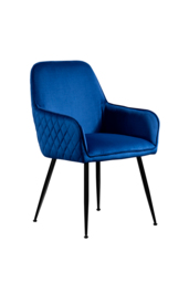 Watson Carver Chair Ink Blue with Black Legs - thumbnail 1