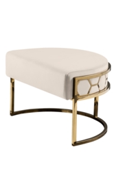 Alveare Footstool Brass - Chalk - thumbnail 3