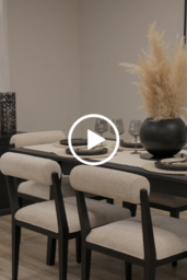 "Capri Black Extending Dining Table " - thumbnail 3