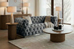 Frankfurt Two Seat Sofa - Dove Grey - thumbnail 3