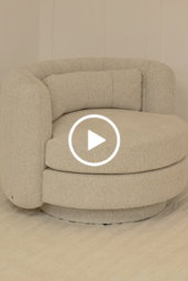 Calvin Swivel Armchair - Travertine - thumbnail 3
