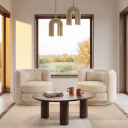 Calvin Swivel Armchair - Travertine - thumbnail 3