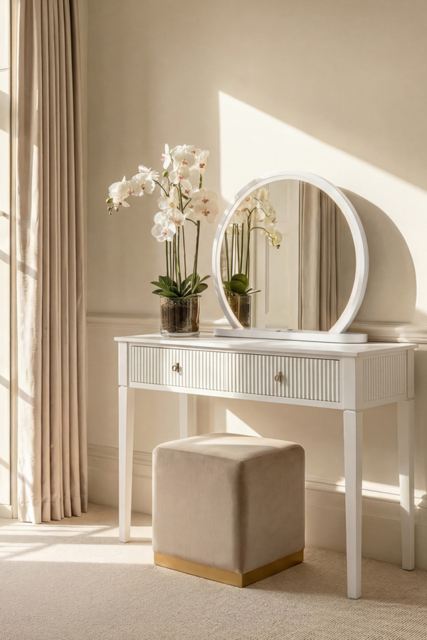 Elara White Dressing Mirror - image 1