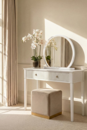 Elara White Dressing Mirror