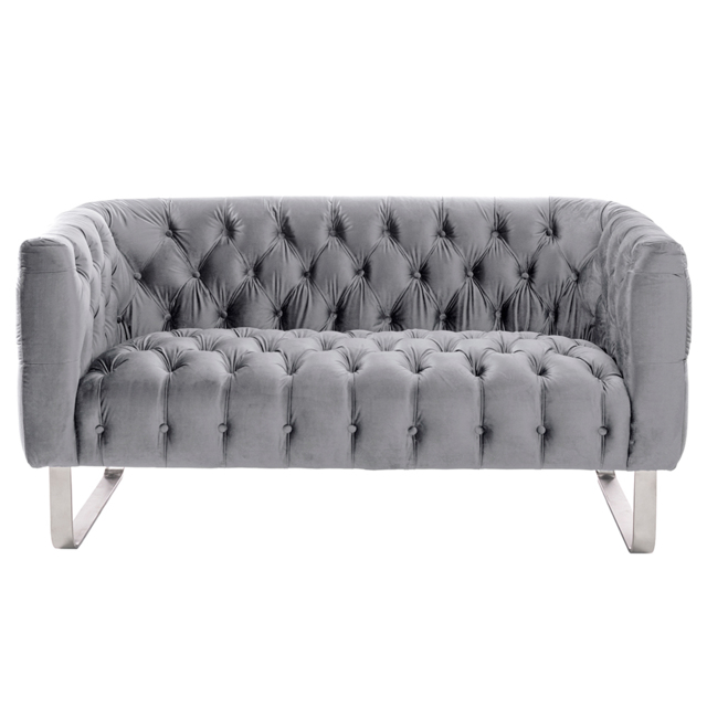 Grosvenor Two Seat Sofa - Dove Grey - Brushed Silver - image 1