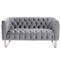Grosvenor Two Seat Sofa - Dove Grey - Brushed Silver - thumbnail 1