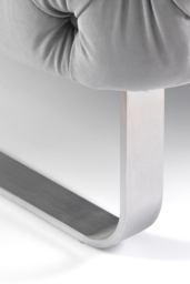 Grosvenor Two Seat Sofa - Dove Grey - Brushed Silver - thumbnail 7