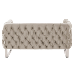 Grosvenor Two Seat Sofa - Taupe - Brushed Silver - thumbnail 4