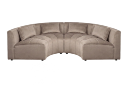 Essen 2 x Curved Corner Sofa Taupe - thumbnail 1