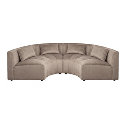 Essen 2 x Curved Corner Sofa Taupe - thumbnail 5