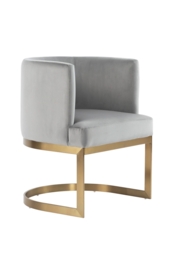 Lasco Dining Chair Dove Grey - Brushed Brass Base