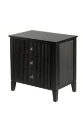 Heidi Black Bedside Table Brass/Silver - thumbnail 3