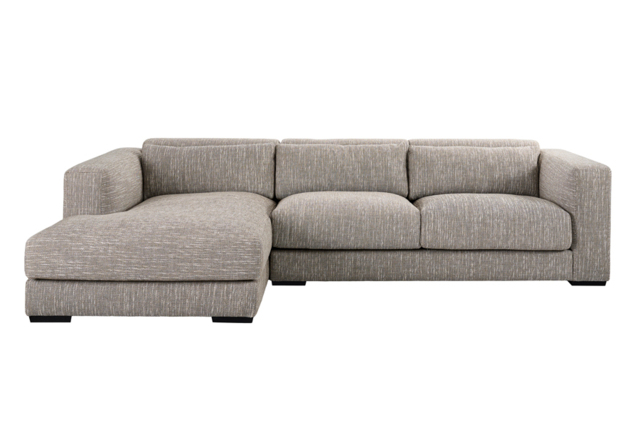 "Dolce Corner Sofa Left Hand Dark Taupe Linen " - image 1