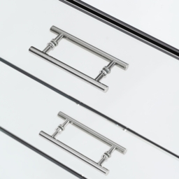 Harper Mirrored Side Table – Silver Details - thumbnail 4