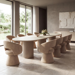 Ophelia Washed Grey  XL Dining Table - thumbnail 2