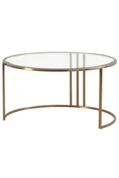 Aria Brass Coffee Table and Storage Ottoman Black - Set - thumbnail 4