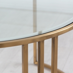 Aria Brass Coffee Table and Storage Ottoman Peacock - Set - thumbnail 5
