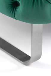 Grosvenor Two Seat Sofa - Bottle Green - Brushed Silver - thumbnail 7
