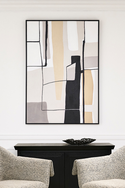 Brownstone Two - Hand-Painted Wall Art - image 1