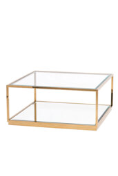Rippon Brass Square Coffee Table - thumbnail 1
