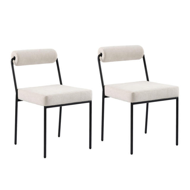Set of 2 Nosta dining chairs - Light Taupe - image 1