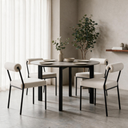 Set of 2 Nosta dining chairs - Light Taupe - thumbnail 3