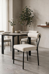 Set of 2 Nosta dining chairs - Light Taupe - thumbnail 2