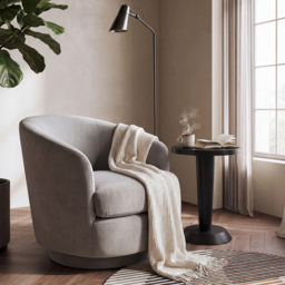 "Melville Swivel Chair - Dove Grey  " - thumbnail 2