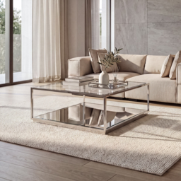 Rippon Silver Square Coffee Table - thumbnail 3
