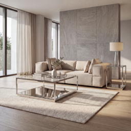 Rippon Silver Square Coffee Table - thumbnail 2