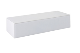 "Inga White Glass Floating Console Table "