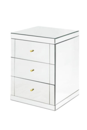 "Pair of Lucia Mirrored Bedside Tables "