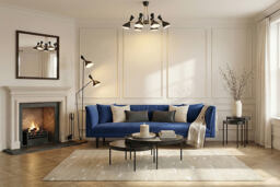 Baxter Three Seat Sofa - Navy Blue - thumbnail 8