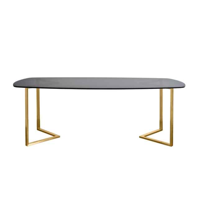 Chevron Brass Dining Table - image 1