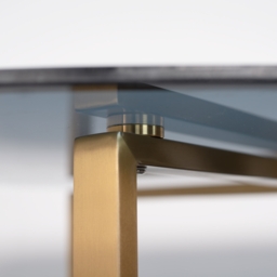 Chevron Brass Dining Table - thumbnail 3