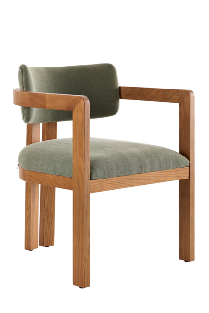 Jolie Dining Chair – Sage Green – Chestnut Frame - image 1