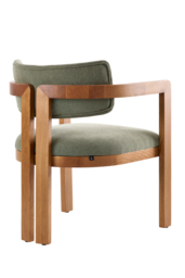Jolie Dining Chair – Sage Green – Chestnut Frame - thumbnail 4
