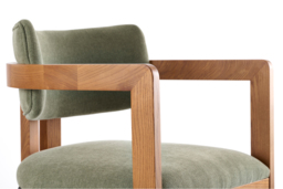 Jolie Dining Chair – Sage Green – Chestnut Frame - thumbnail 5