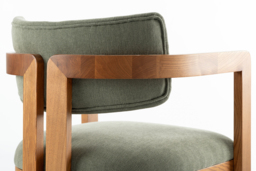 Jolie Dining Chair – Sage Green – Chestnut Frame - thumbnail 6