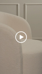 "West End Swivel Dining Chair - Ivory Borg - Black Base " - thumbnail 6