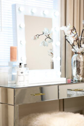 Melissa White Glass Dressing Mirror - thumbnail 5