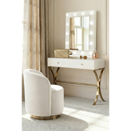 Melissa White Glass Dressing Mirror - thumbnail 3