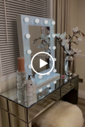 Melissa White Glass Dressing Mirror - thumbnail 2