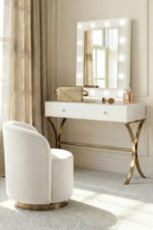 Melissa White Glass Dressing Mirror