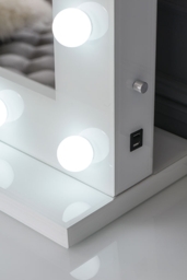 Melissa White Glass Dressing Mirror - thumbnail 3